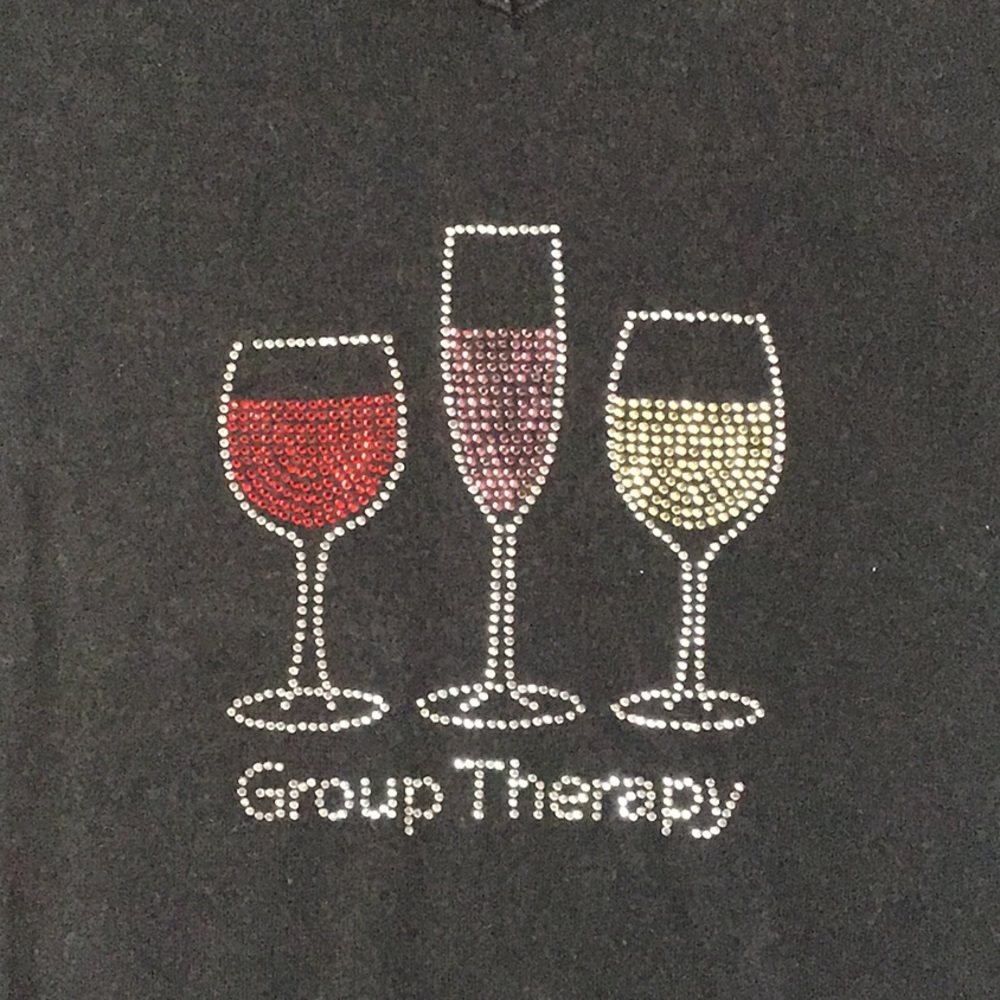 Embellished Tee Shirt Wine theme NWOT